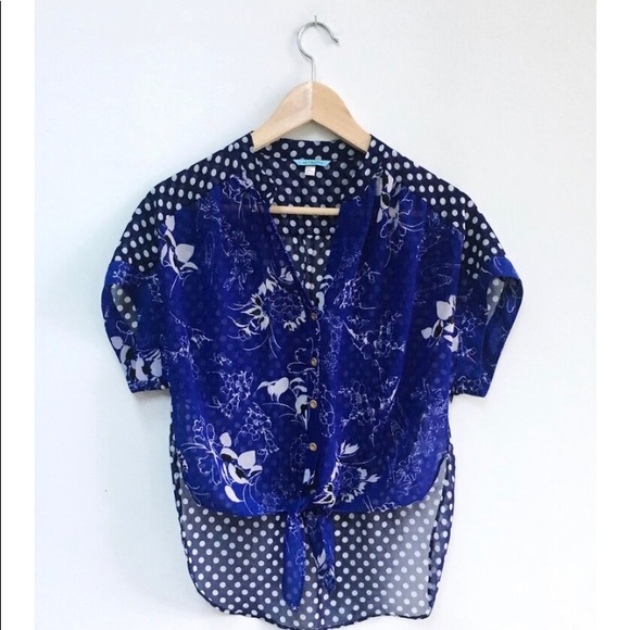 Leifnotes Anthropologie Sheer Printed Blouse - Picture 7 of 7